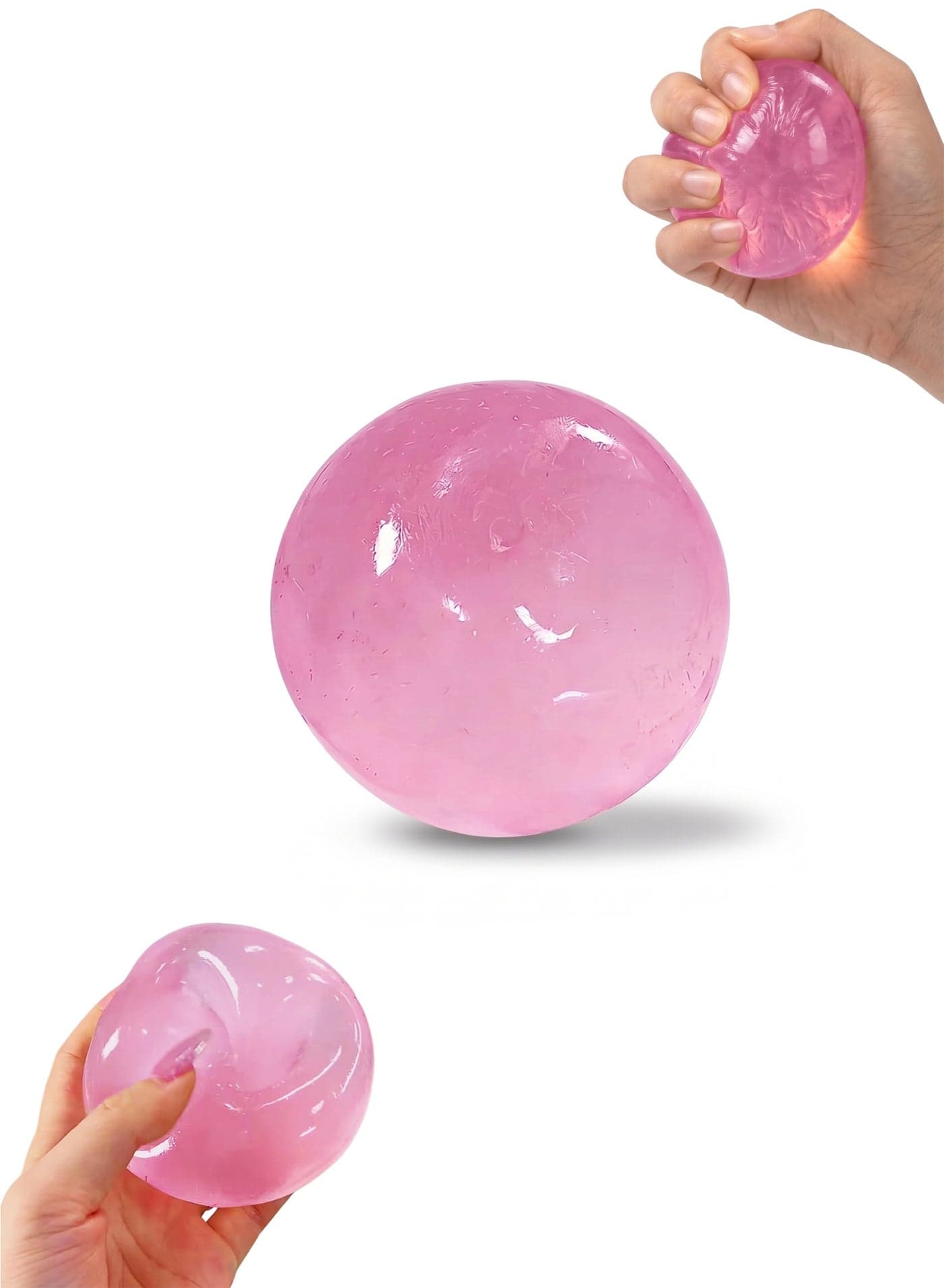 Coconut Oil Squishy Ball 6cm Handmade Squeeze Toy – Non-Sticky Glutinous Stress Relief Fidget Ball for Adults & Kids | Translucent All-Natural Gel Look Squeeze Ball | Unique Birthday Gift, Office Party Favor & Desk Accessory