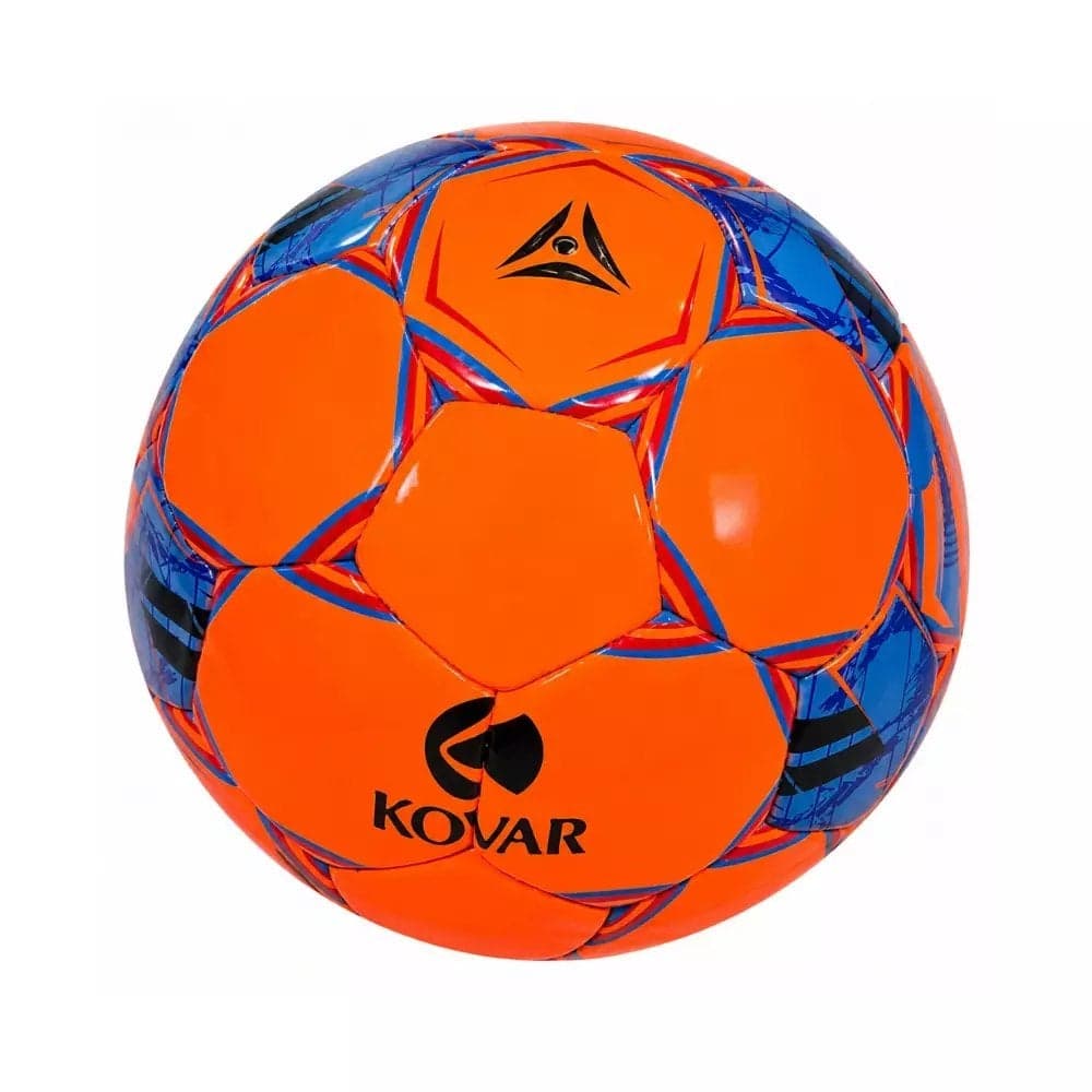 Kovar Football Soccer Ball Highly Durable PVC Material No 5 Size- Orange & Blue