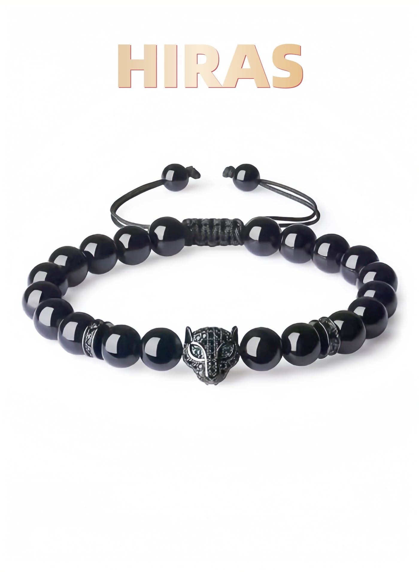 Black Agate Beaded Bracelet, Fashionable Black Panther Elements, Bringing Strength and Courage, Gift for Men and Women