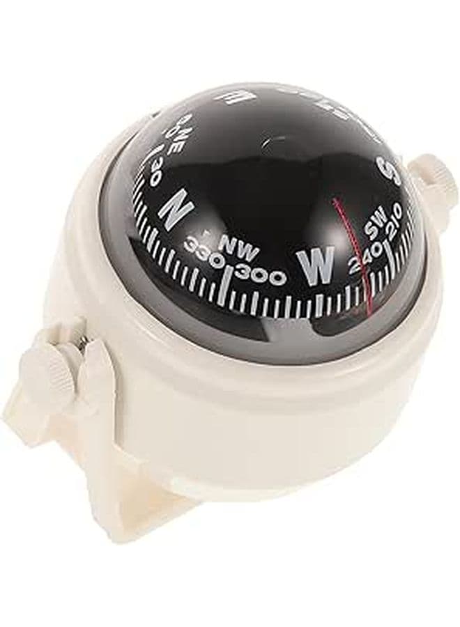 Car Dashboard Compass Ball Mount Marine Navigation Accessories For Boat Vehicle White