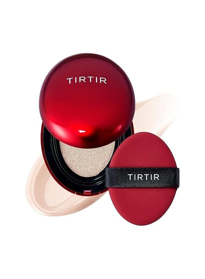 TIRTIR Mask Fit Red Cushion Foundation | Japan's No.1 Choice for Glass skin, Long-Lasting, Lightweight, Buildable Coverage, Semi-Matte (13C Fair, 0.63 Fl Oz