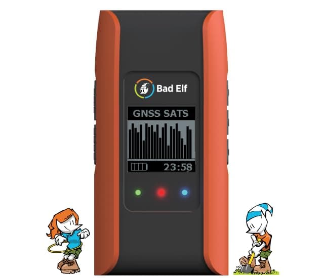 Bad Elf Flex Mini Standard GNSS Receiver GPSGLONASSGalileoBEIDOU Small Orange