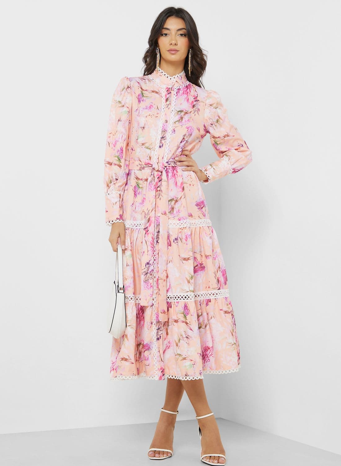 Floral Trimmed Dress