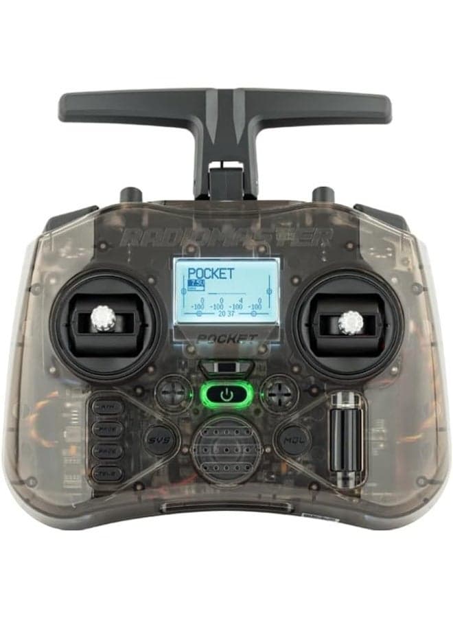 RadioMaster Pocket Portable Remote Controller Hall Gimbal EdgeTX Built in LED Light Mode 2 (Charcoal, ELRS)