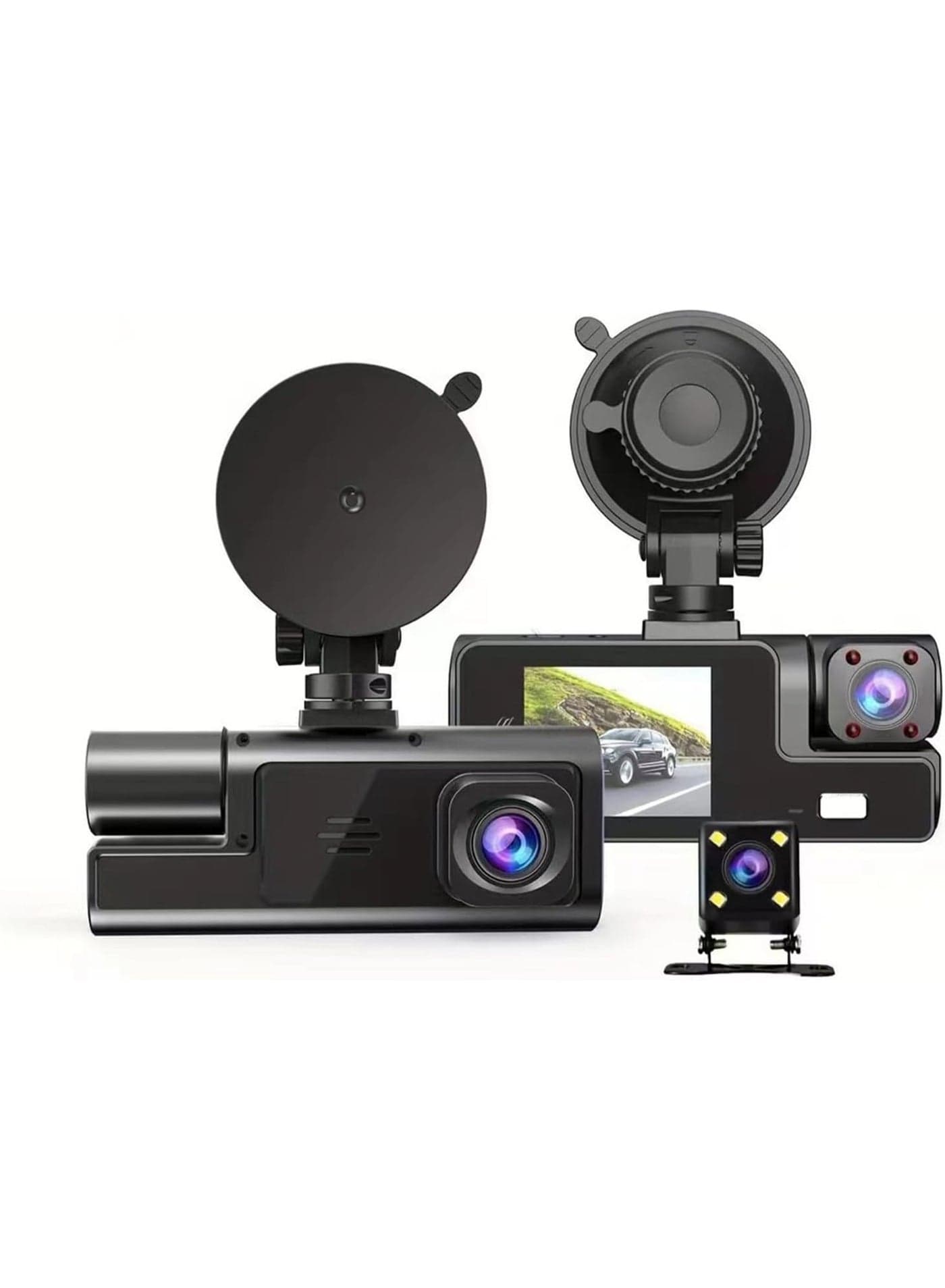 Dash Cam Front and Rear – 1080P Full HD Car Camera with Night Vision, G-Sensor, Parking Monitor, Loop Recording, Wide Angle Dual Dashcams for Cars