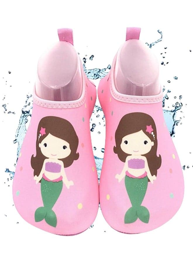 Water Shoes Kids Kids Boys Girls Beach Shoes Kids Beach Swim Shoes Non Slip Toddler Kids Aqua Socks Quick Dry Barefoot Aqua Socks for Swinmming Pool Beach Outdoor (Mermaid)