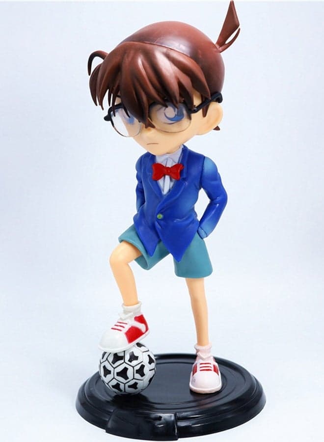 Detective Conan Premium Kudo Shinichi and Soccer - centric Conan Figurine for Impressive Desk Adornment 20.5 cm