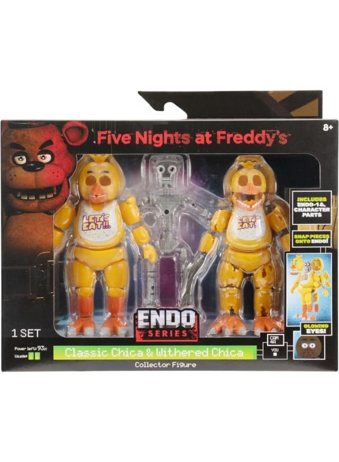 Five Nights at Freddy’s Endo Series Classic Chica & Withered Chica Action Figures Set (15.24 cm, Pack of 3)