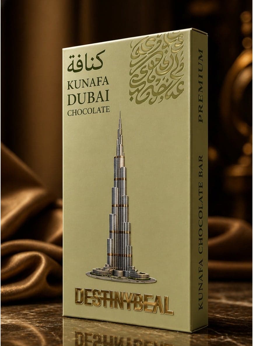 Destinydeal Pistachio Kunafa Dubai Chocolate – 200g | Premium Fusion Dessert Bar