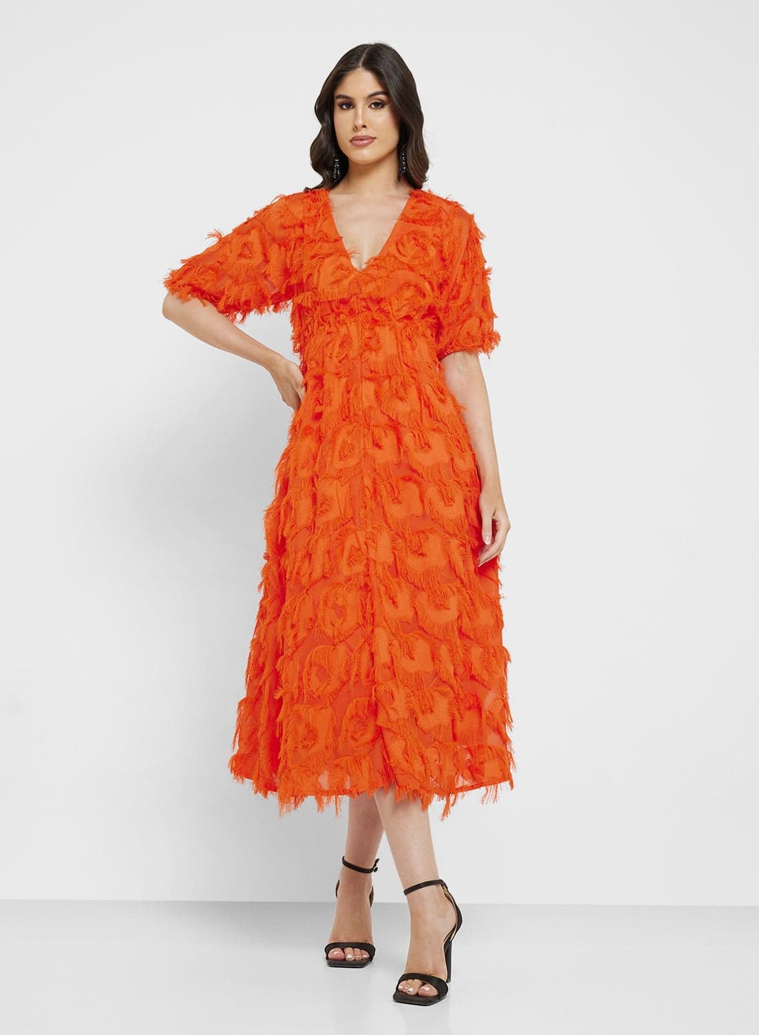Fringed Midi Dress