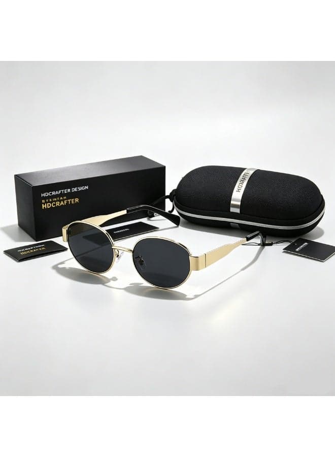 Retro Oval Sunglasses for Women Men Trendy Sun Glasses Classic Shades UV400 Protection