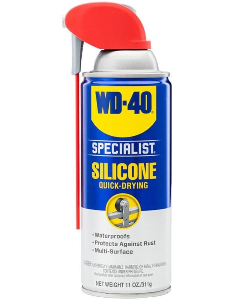 WD-40 Specialist Silicone Lubricant Spray 11oz Quick Drying – Waterproof Multi-Surface Lubrication for Rubber Plastic Metal, Anti-Rust Protection, Smooth Motion, Non-Sticky Industrial Spray