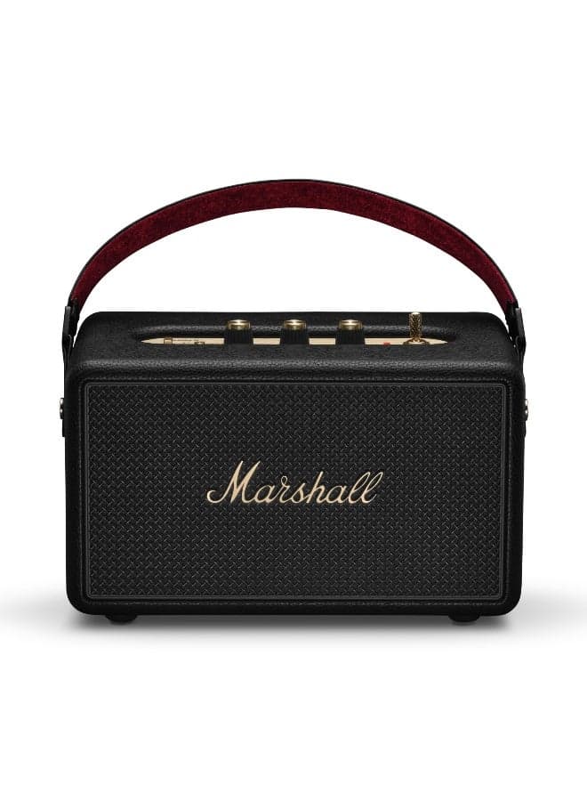Kilburn III Bluetooth Speaker - Premium Water Resistance Portable Bluetooth Speaker & Wireless Speakers 50+ Playtime Black/Brass