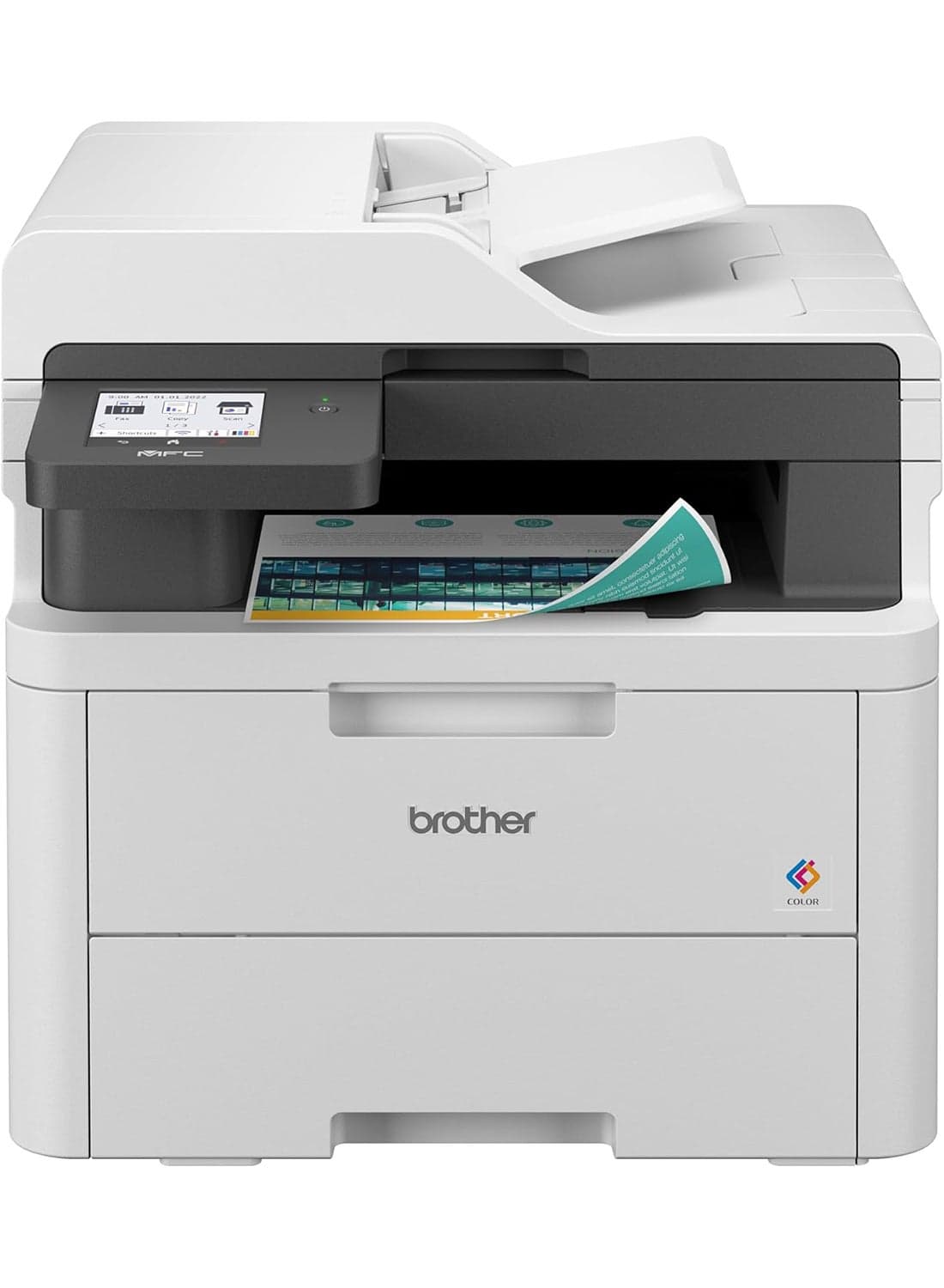 Wireless All in One Printer, MFC-L3720CDW, with Advanced LED Color Laser Print, ADF, Duplex & Mobile Printing, High Yield Ink Toner White
