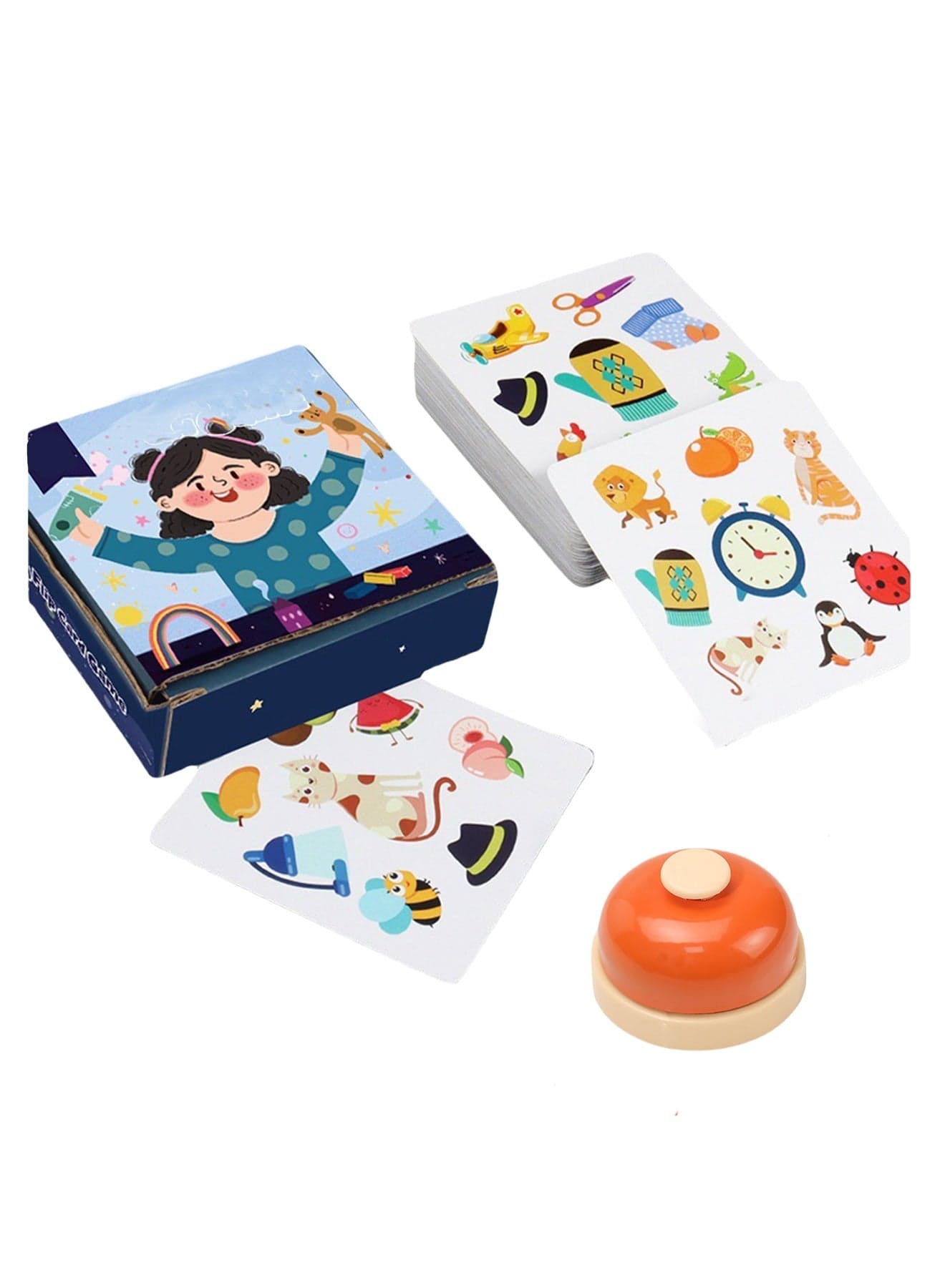 Fun Spot It Card Game Educational Toys Kids Board Games Classic Card Games Family Fun Activity Matching Game Travel Game for Kids Perfect Gift for Kids 2-5 Players Ages 3+
