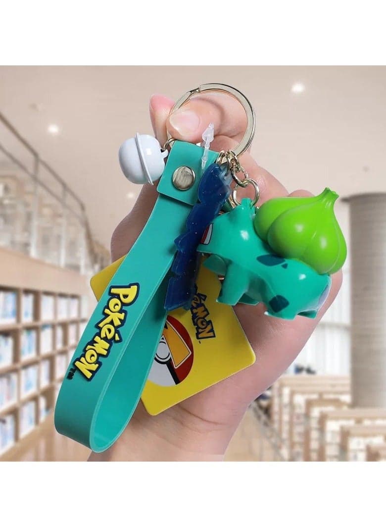 1-Piece Pokemon Bulbasaur Keychain Anime Key Ring Pendant