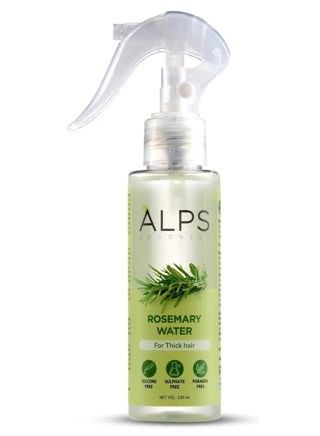 Alps Goodness Rosemary Water Spray For Hair Growth (100 ml) | Hair Spray for Regrowth | Rosemary Mist | Adds Shine | Helps Reduce Hairfall | Strengthens Hair | Suitable For All Hair Types |