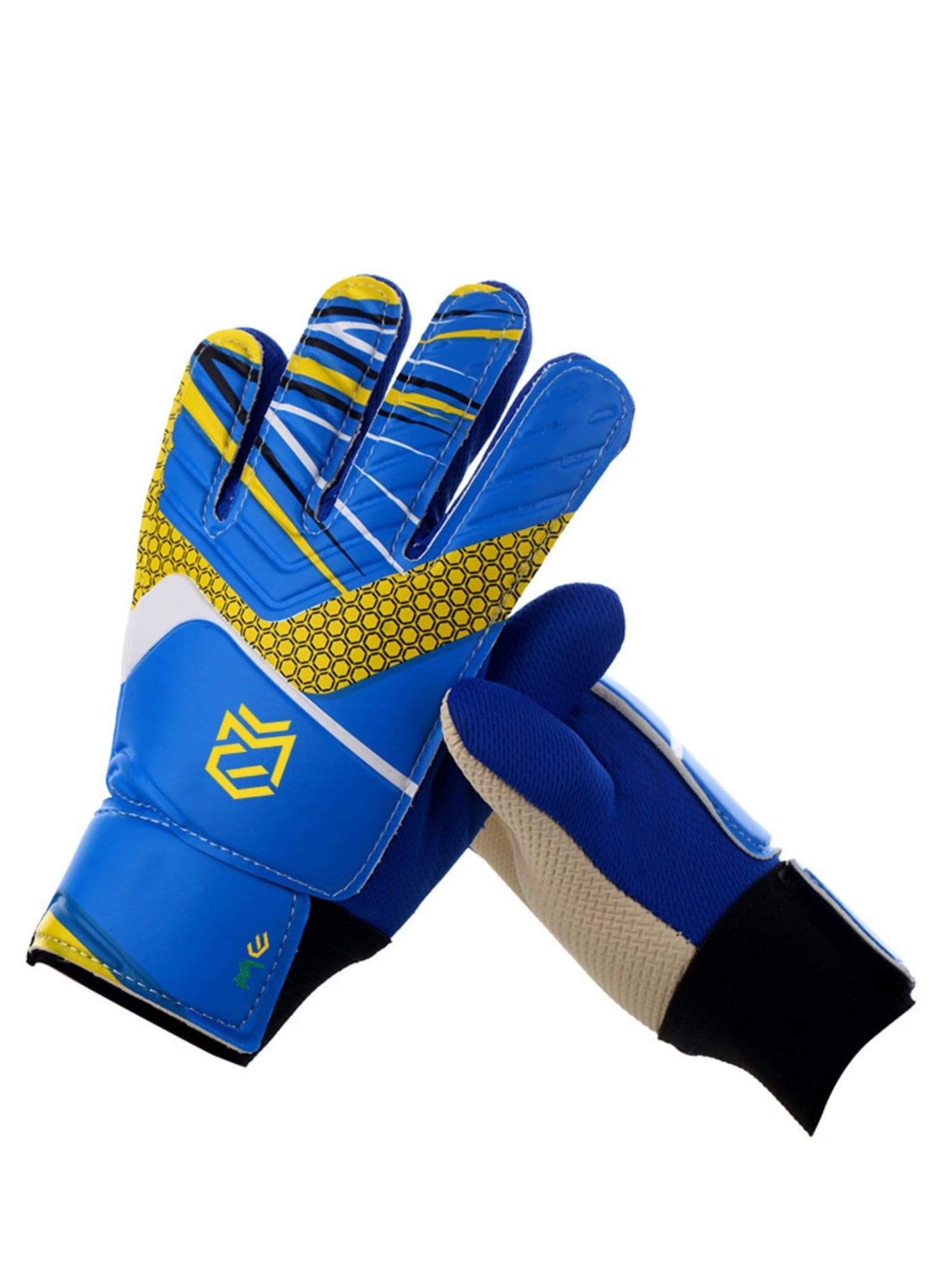 NOVOLAN Kids Soccer Goalkeeper Gloves, Student Sports Gloves Latex Wristbands, Breathable Fabric Double-Layered Wrist Support Elastic Band Design Lightweight & Durable Easy to Put On & Take Off