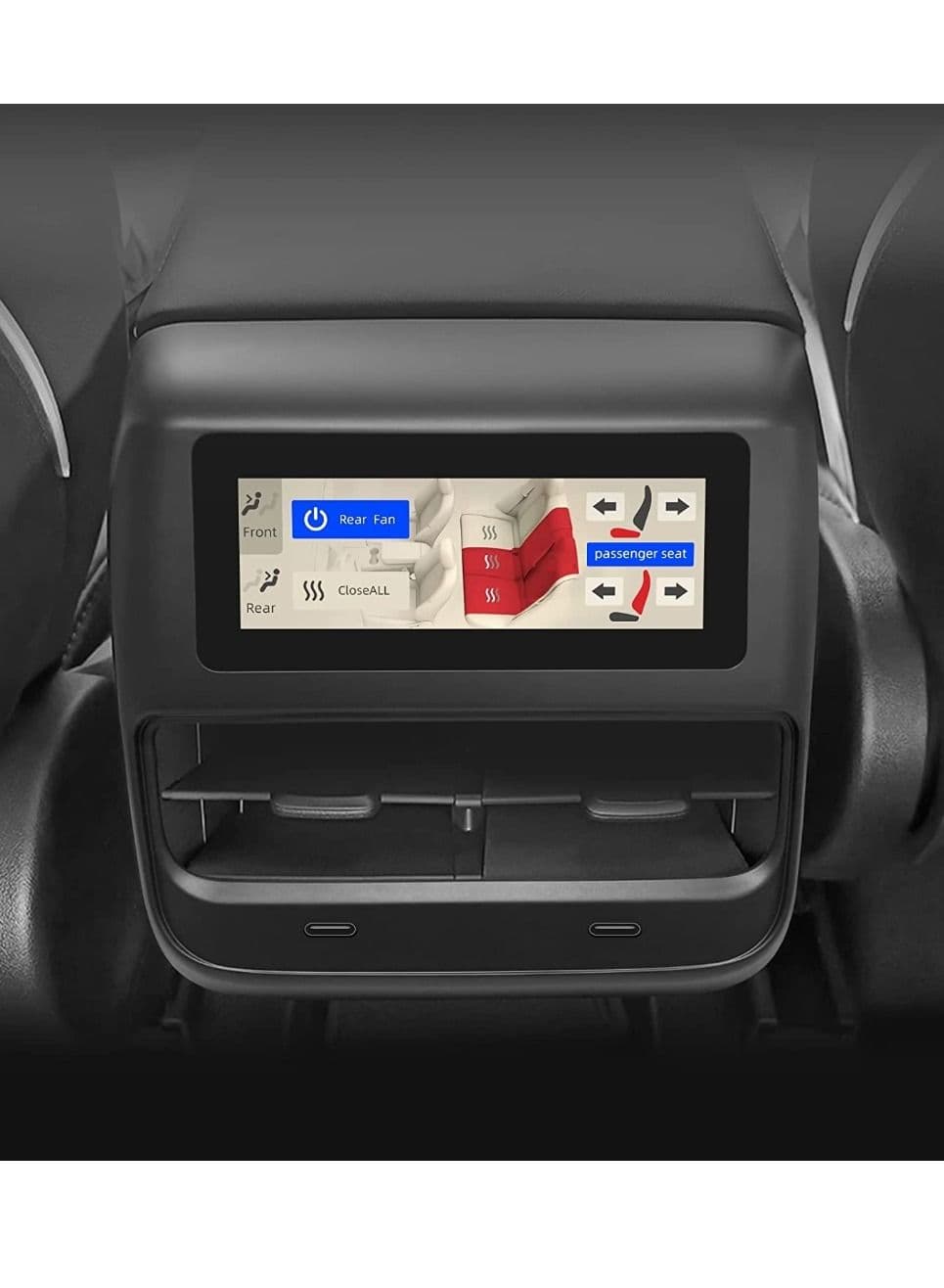 Tesla Rear Seat Screen For Tesla Model 3 Y 2016 2023 4.6 inch IPS Touchscreen Provides Rear seat Passengers With The Right To Adjust Air Conditioning Rear Seat Heating Seat Adjustment