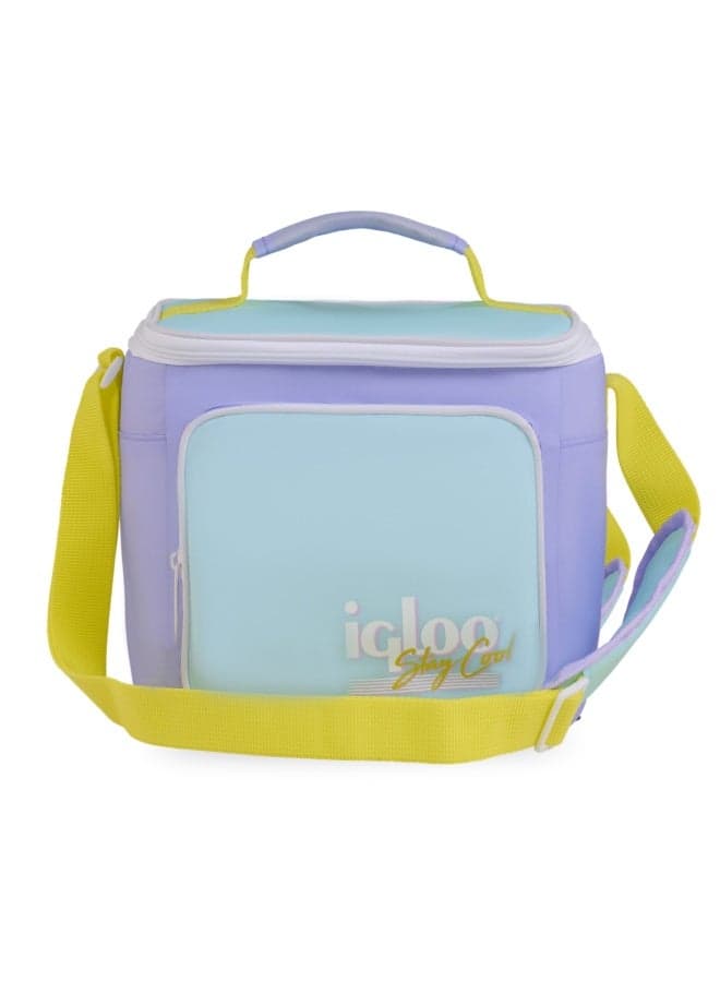 Retro Square Lunch Bag - Lilac
