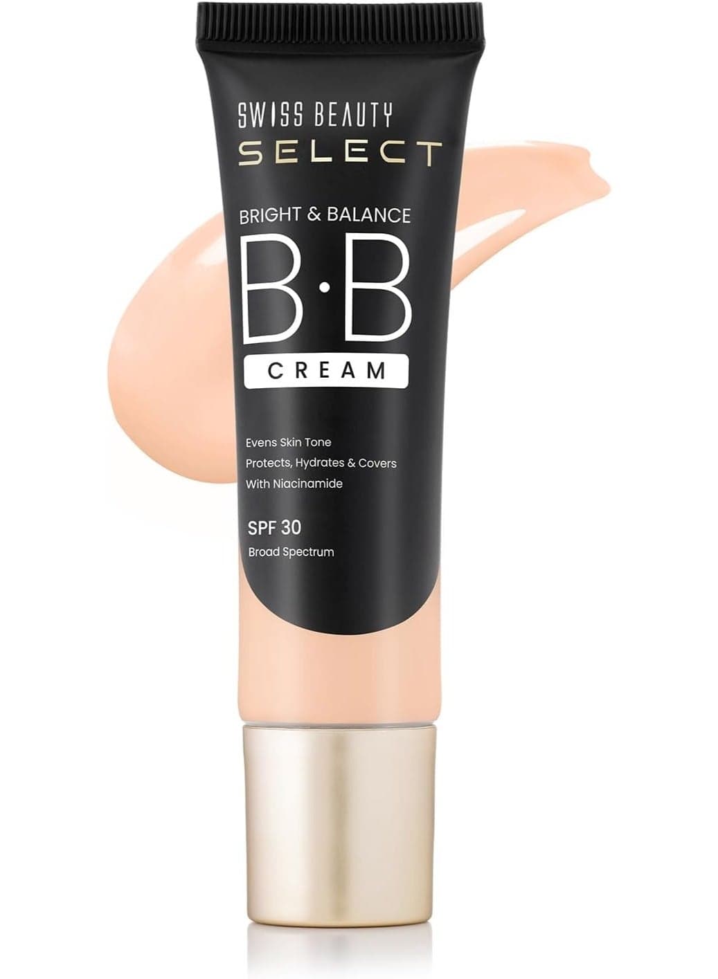 SWISS BEAUTY Select Bright & Balance Multifunctional Luminous Medium Coverage Bb Cream With Spf 30 Protects, Hydrates And Covers Infused With Niacinamide, Wheat Germ Oil Shade-That's Fair, 30G|1 Count