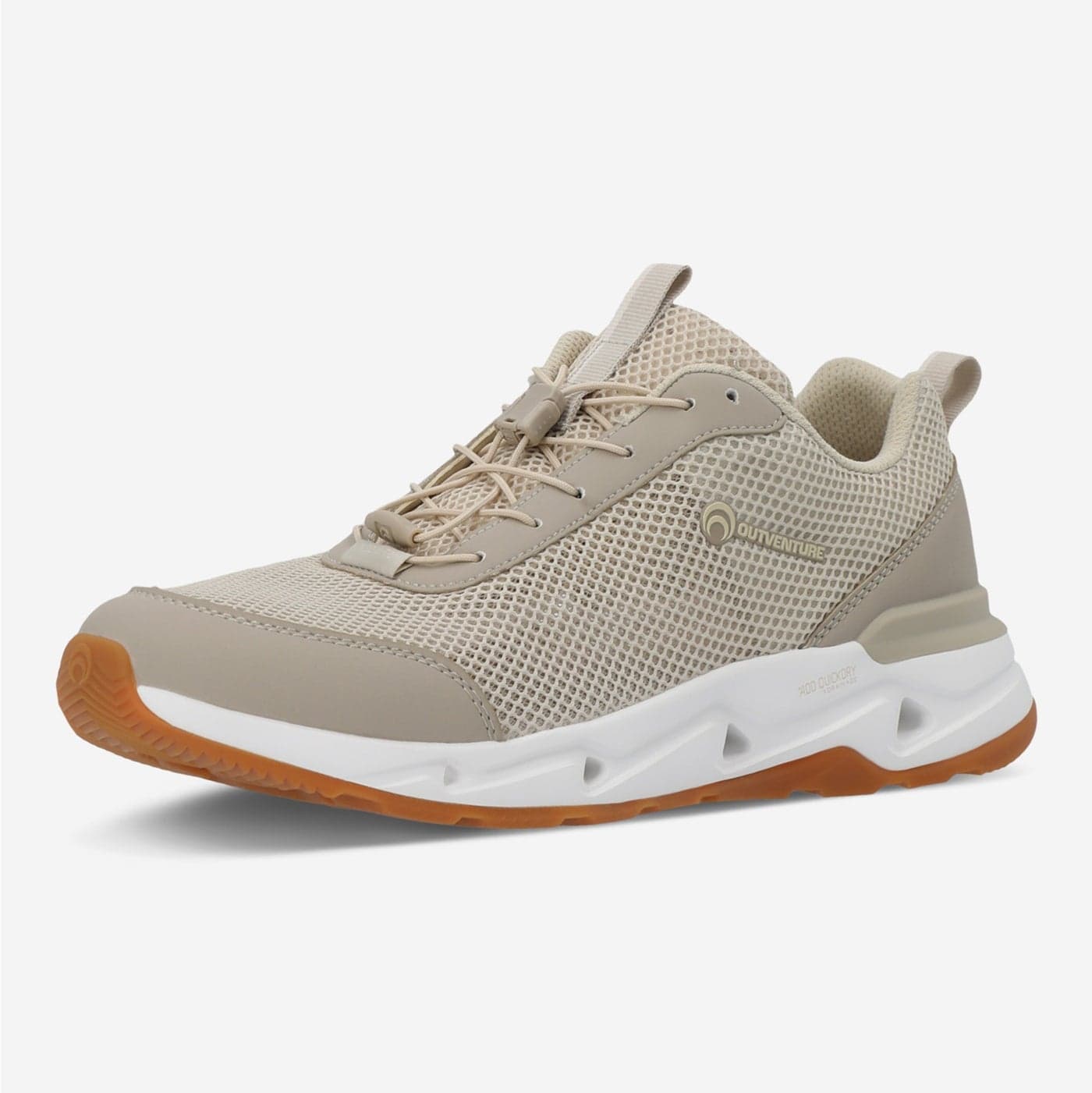 Outventure Watercross Men's Sneakers – Beige Lightweight Hybrid Outdoor Shoes with Quick-Dry Mesh and High-Traction Sole