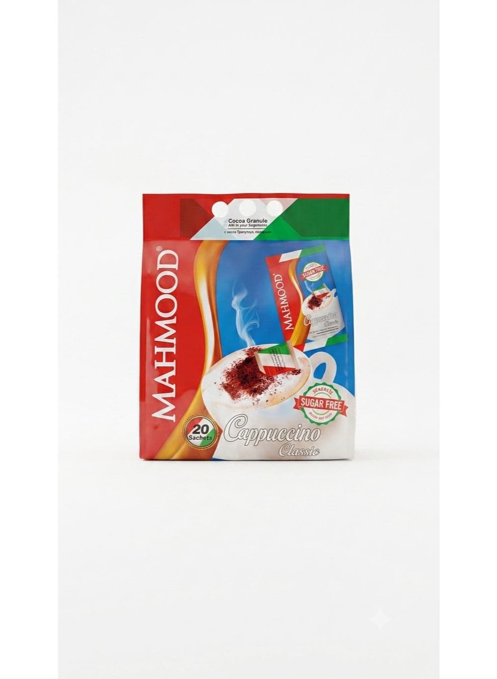 Mahmood Cappuccino Classic Coffee with Extra Choco Granule Sugar Free Coffee- 13.7gms X 20 Sachets