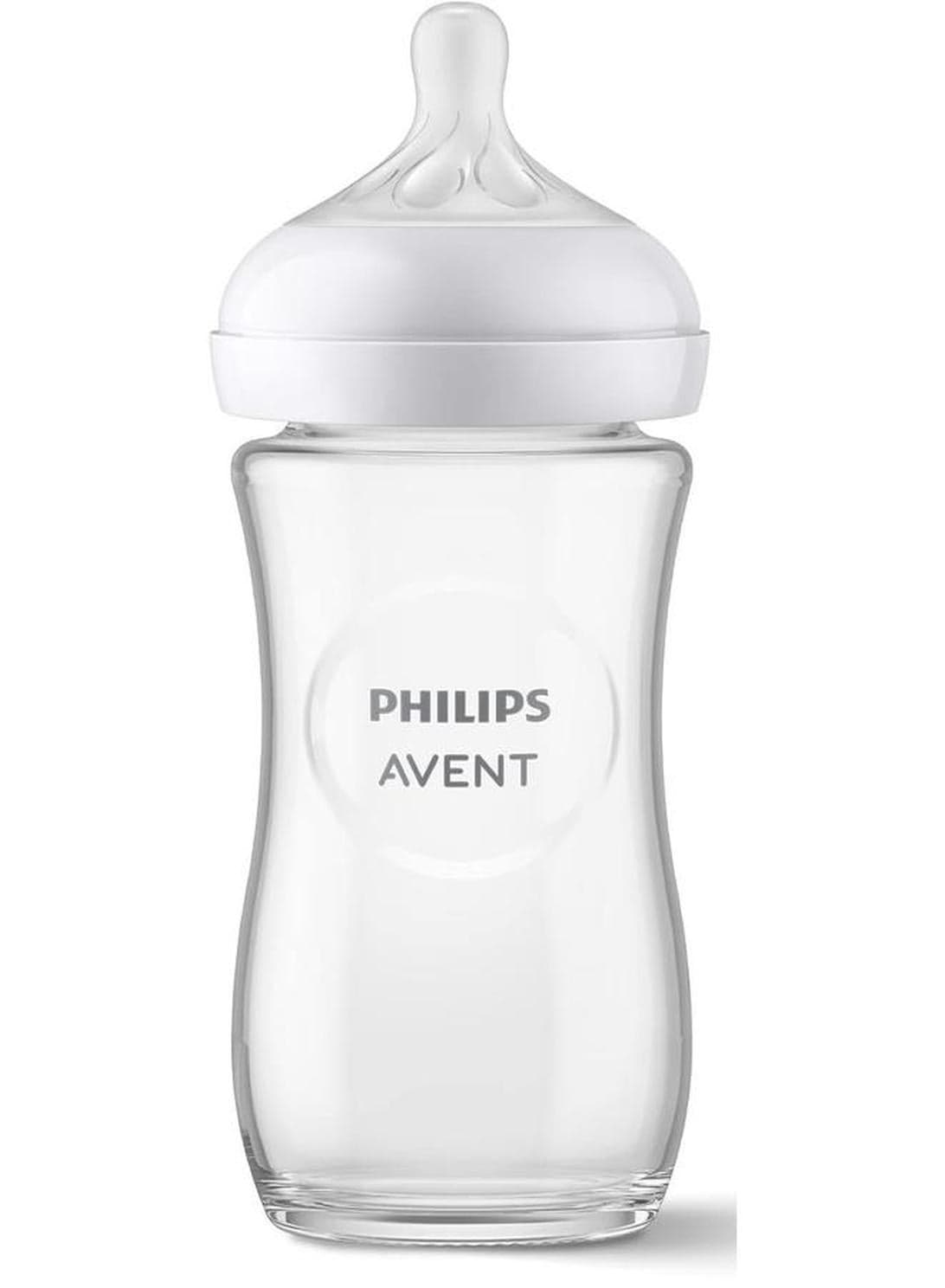 Pack of 1 Avent Scy933/01 Natural Glass Bottle With Responsive Dummy 240 Ml