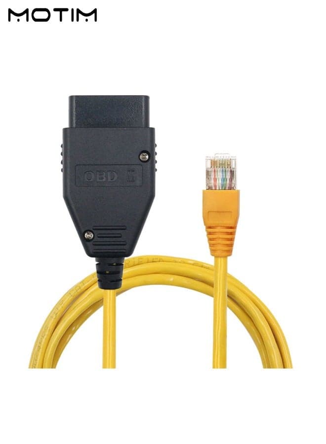 ENET OBD2 Adaptor with Ethernet Rj45 Cable Works with I-COM E-SYS, E-SYS ICOM For BMW ENET Cable, Coding & Diagnostic F-Series With Ethernet Cable