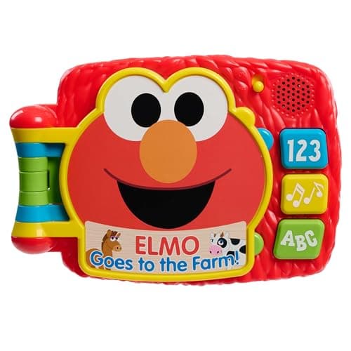 Sesame Street Elmos Lots to Learn 625 Inch Electronic Book Learning and Education Kids Toys for Ages 18 Month by Just Play