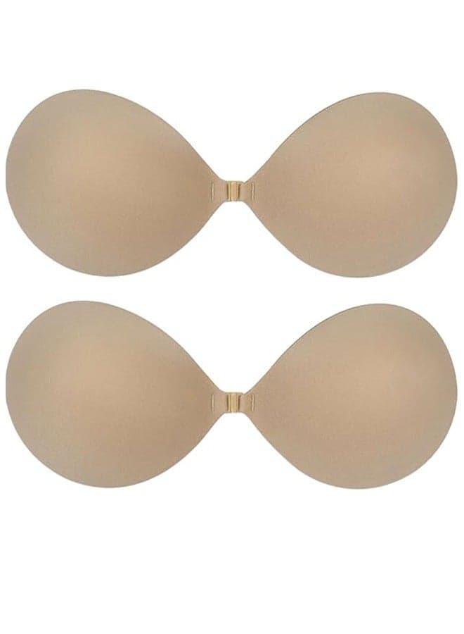 Push Up Self Adhesive Silicone Bra – Strapless, Invisible, Breathable, Front Closure for Backless Dresses