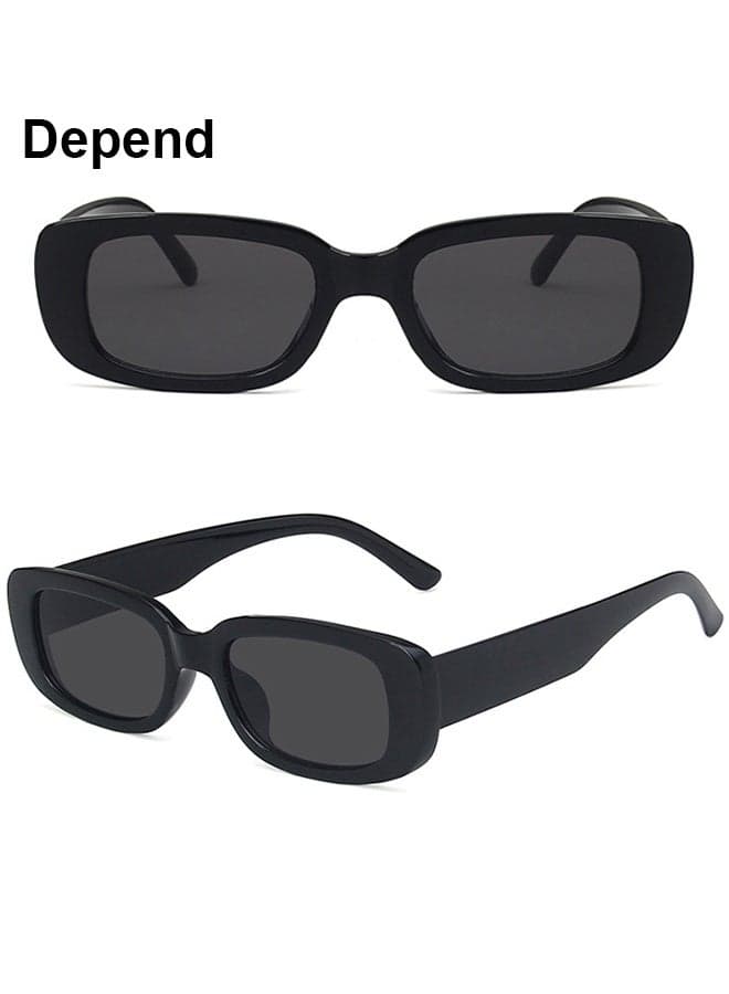 Trendy Fashionable Sunglasses For Women, Rectangle Sunglasses For Women Men Trendy Fashion Retro, 90s Y2K Vintage Narrow Square Frame Sunglasses Cool UV400 Protection