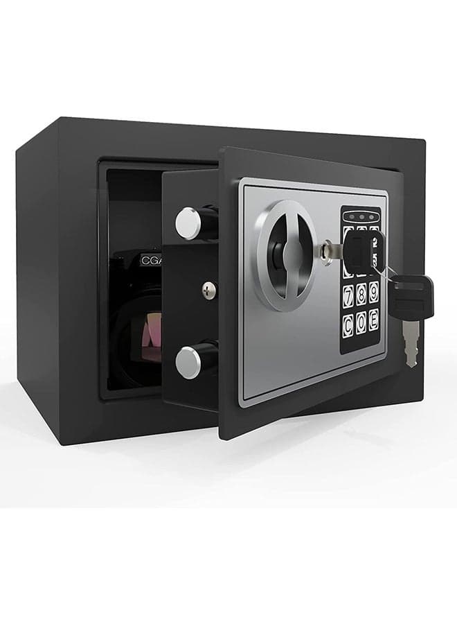 Security Safe, Digital Keypad Steel Alloy Store Documents, Cash, Jewelry, Suitable for Home/Office/Hotel (Black)
