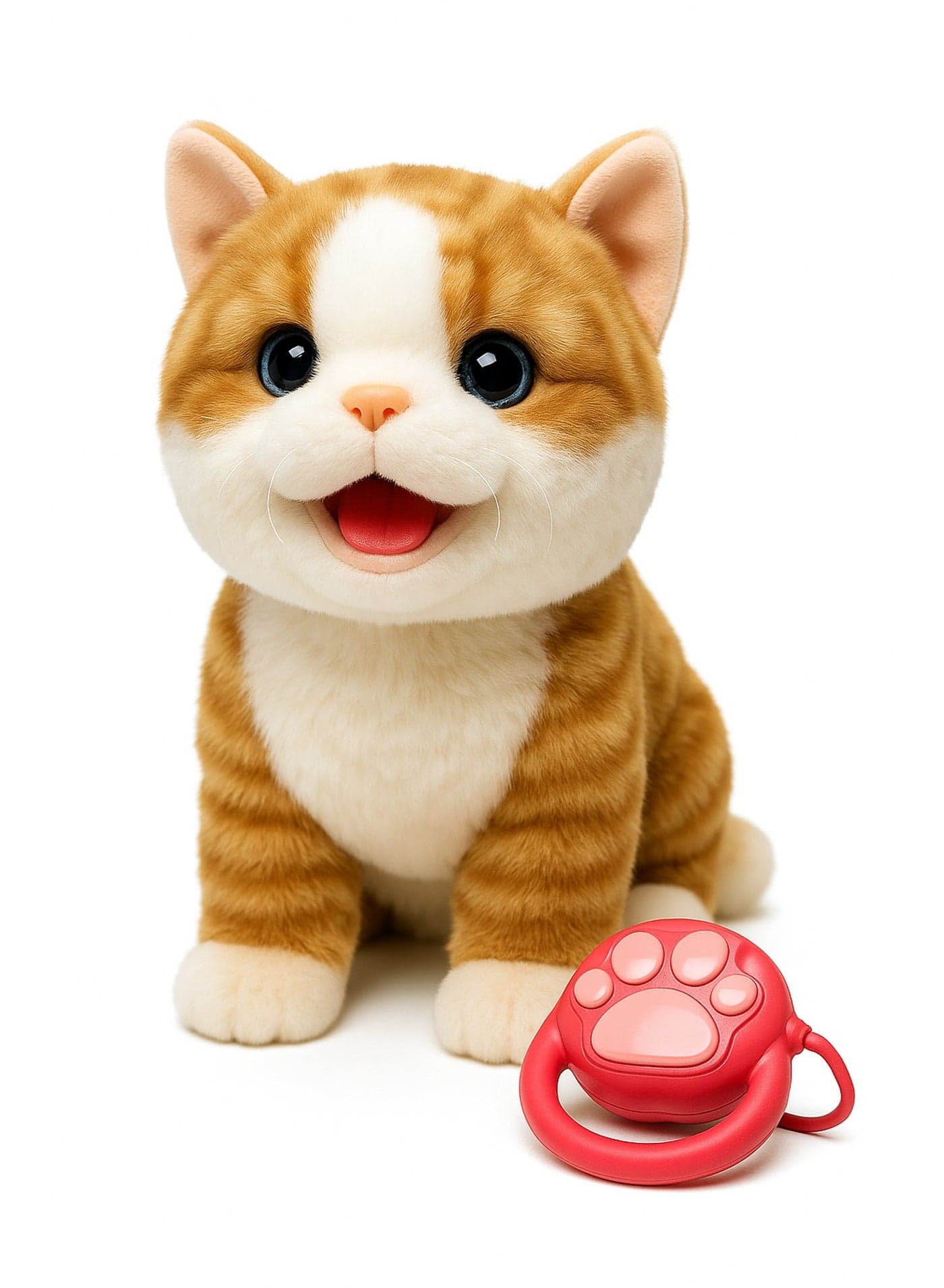 Walking & Singing Cat Toy for Kids Brown – Remote Control Leash Electronic Pet Cat Kids Toy | Interactive Walking Plush Toy with Music & Sound | Battery Operated Robotic Cat for Boys & Girls | Pretend Pet Play Toy Gift for Birthday (Brown)