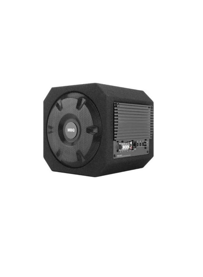 MBQ AS-BL-2001 8″ Active Car Subwoofer with Passive Radiator – 130W Peak Power, 80W RMS, Compact Sealed Bass Box