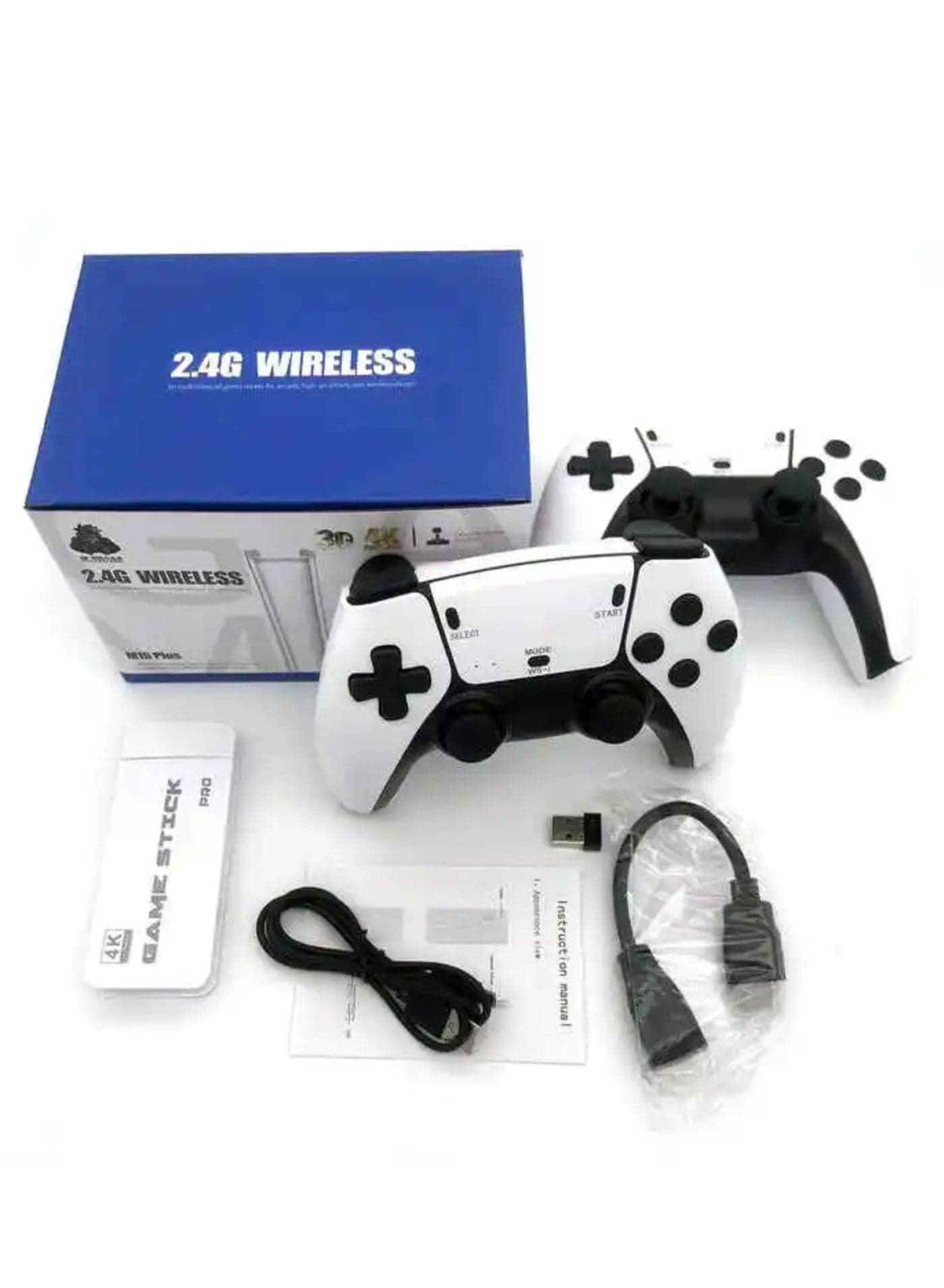 M15 Wireless Video Games for Tv Gaming, Retro Gaming Console with Game Stick 4K HD Game Stick, Plug & Play TV Video Game Set for 2 Player 20000+ Games 2.4G Wireless