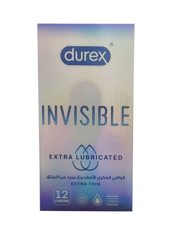 12-Piece Invisible Extra Thin Extra Lubricated Condoms