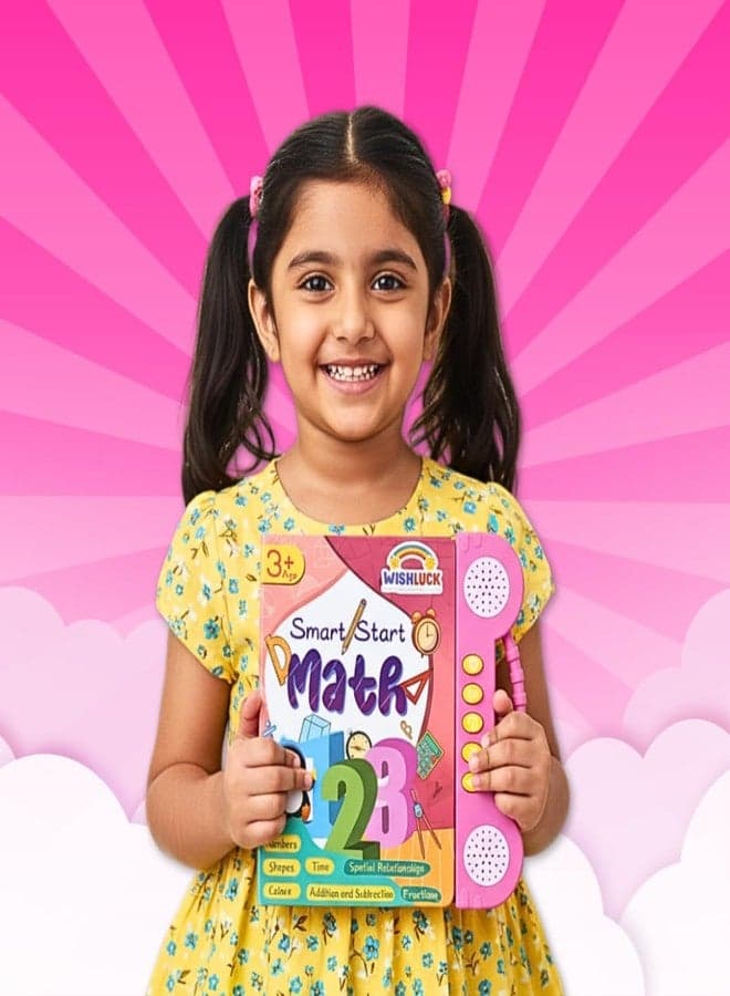 WishLuck Little Learner Math Sound Book | Numbers, Counting, Shapes & Early Maths Learning | Interactive Sound Book for Kids (Ages 2-5 Years)