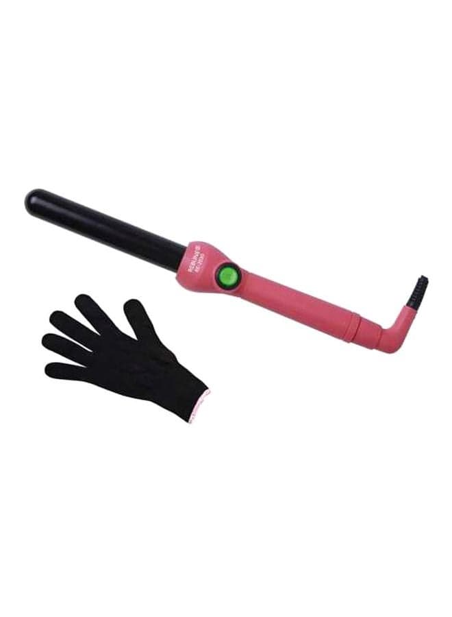 Curling Iron With Glove Pink/Black