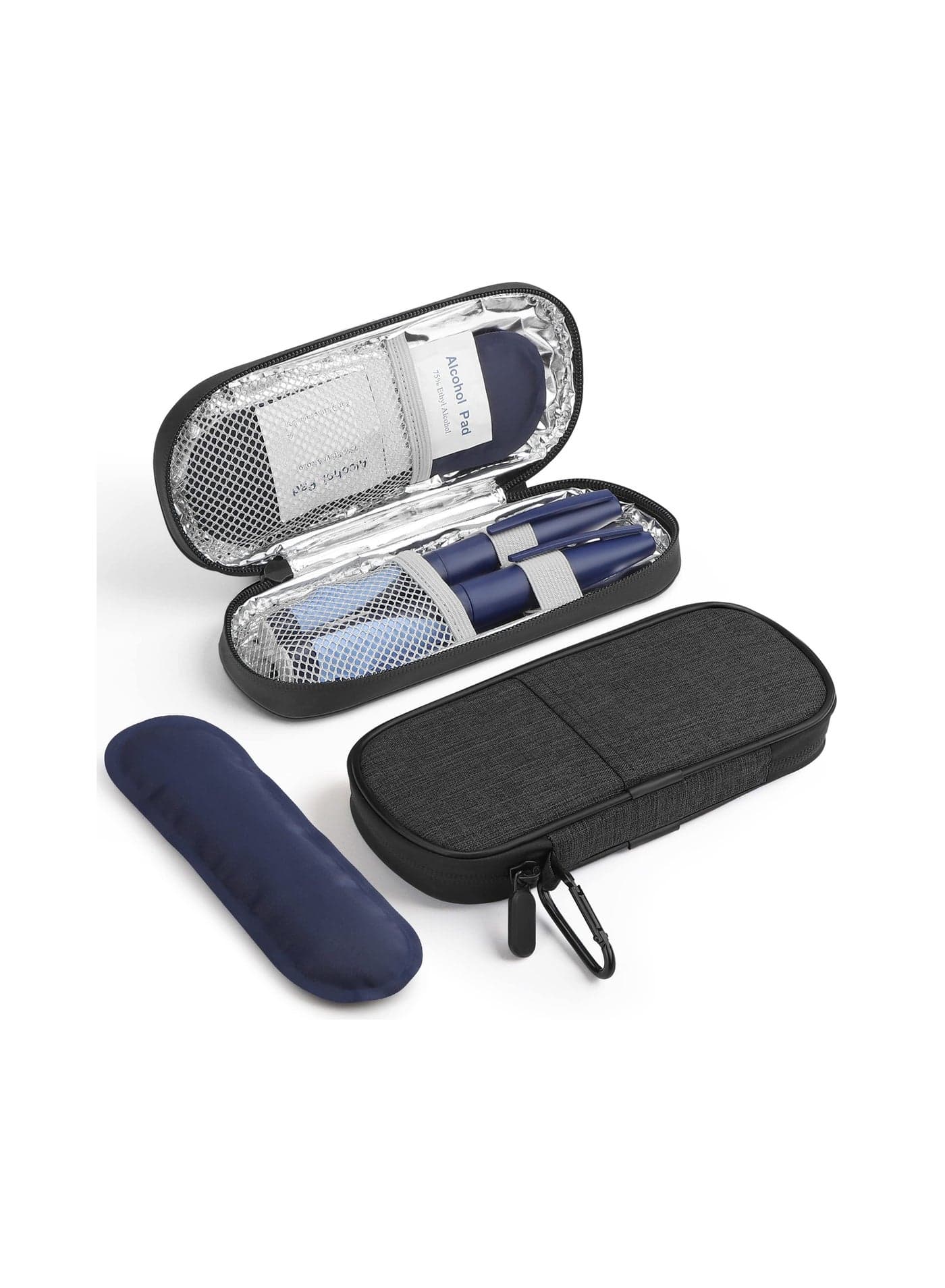 Insulin Cooler Travel Case, Diabetic Medication Insulated Cool Organizer with 2 Reusable Ice Packs for Insulin Pen and Other Diabetic Supplies, Travel Case for Most Insulated Medication Travel Bag