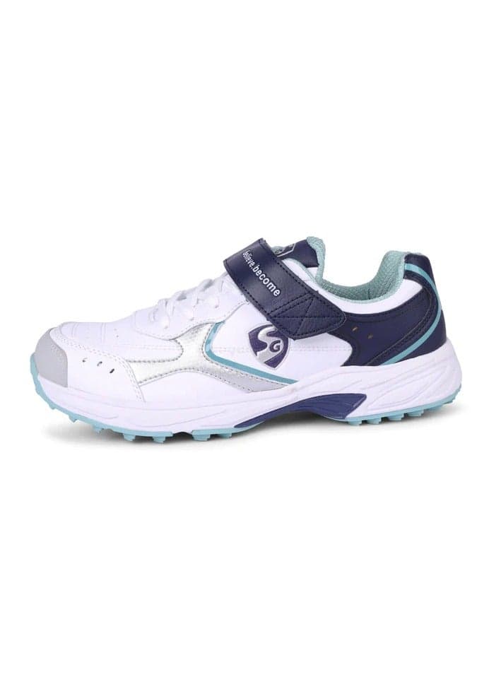 Armour Stud Cricket Shoes In White/Navy/Teal – Your Ultimate Cricket Companion