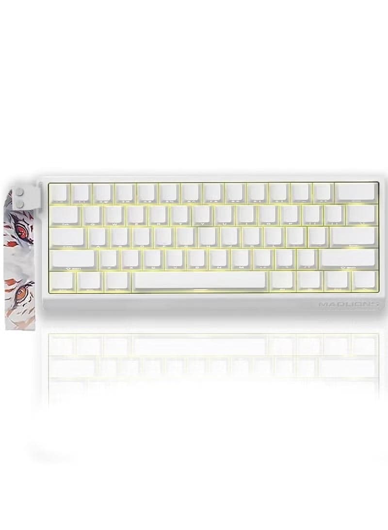 MAD60 HE RGB Magnetic Switch Keyboard, Wireless/Bluetooth/USB RGB Backlit Soundproofing Foam,60% Magnetic Switch Hall Effect Adjustable, for PC Mac Win