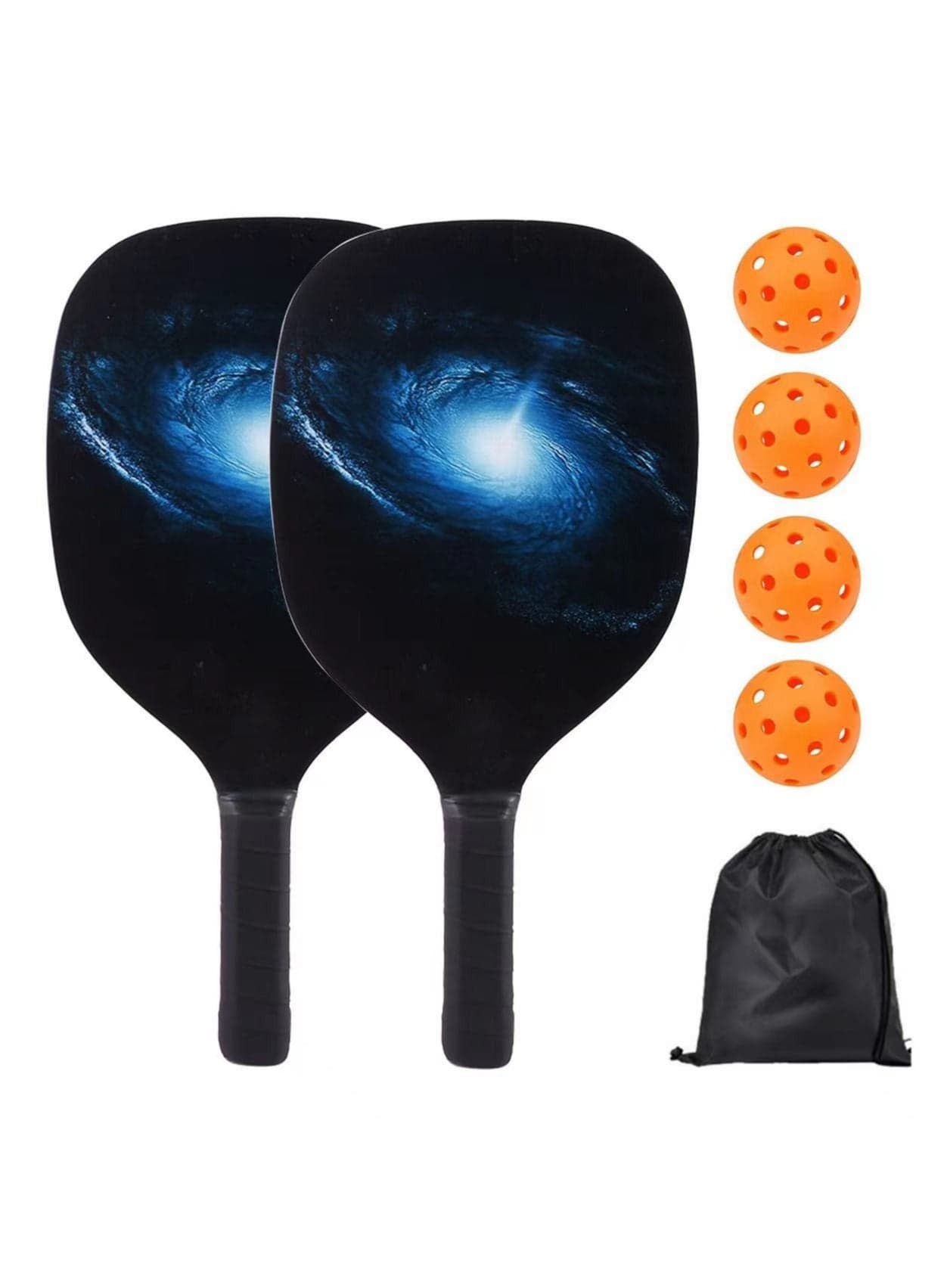 Pickleball Set of 2 Pickleball-Paddles with 4 Balls, Ball Bag, Ball Retriever Lightweight Pickle Ball Paddle Set of-2 and Accessories for Adults, Kids, Beginners Intermediates