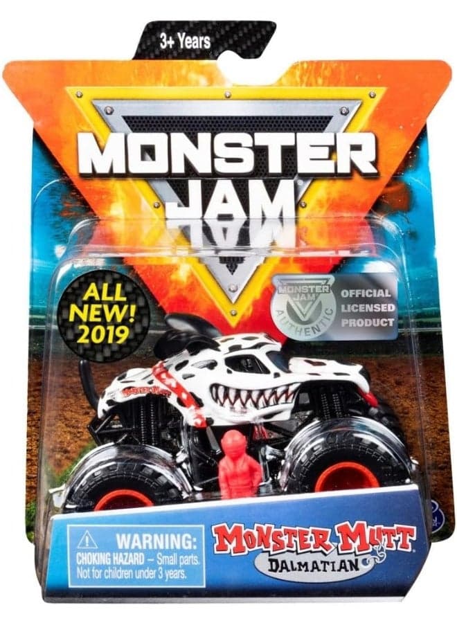 Monster Jam Monster Mutt Dalmatian Die-Cast Vehicle, 1:64 Scale – Remote Control Toy for Kids Ages 6+
