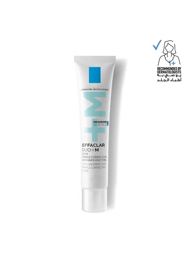 Effaclar Duo+M Acne Treatment Cream For Oily, Sensitive and Acne-Prone Skin; Corrects Blackheads, Blemishes, and Post-Acne Marks Skincare Spot Treatment. 40ml