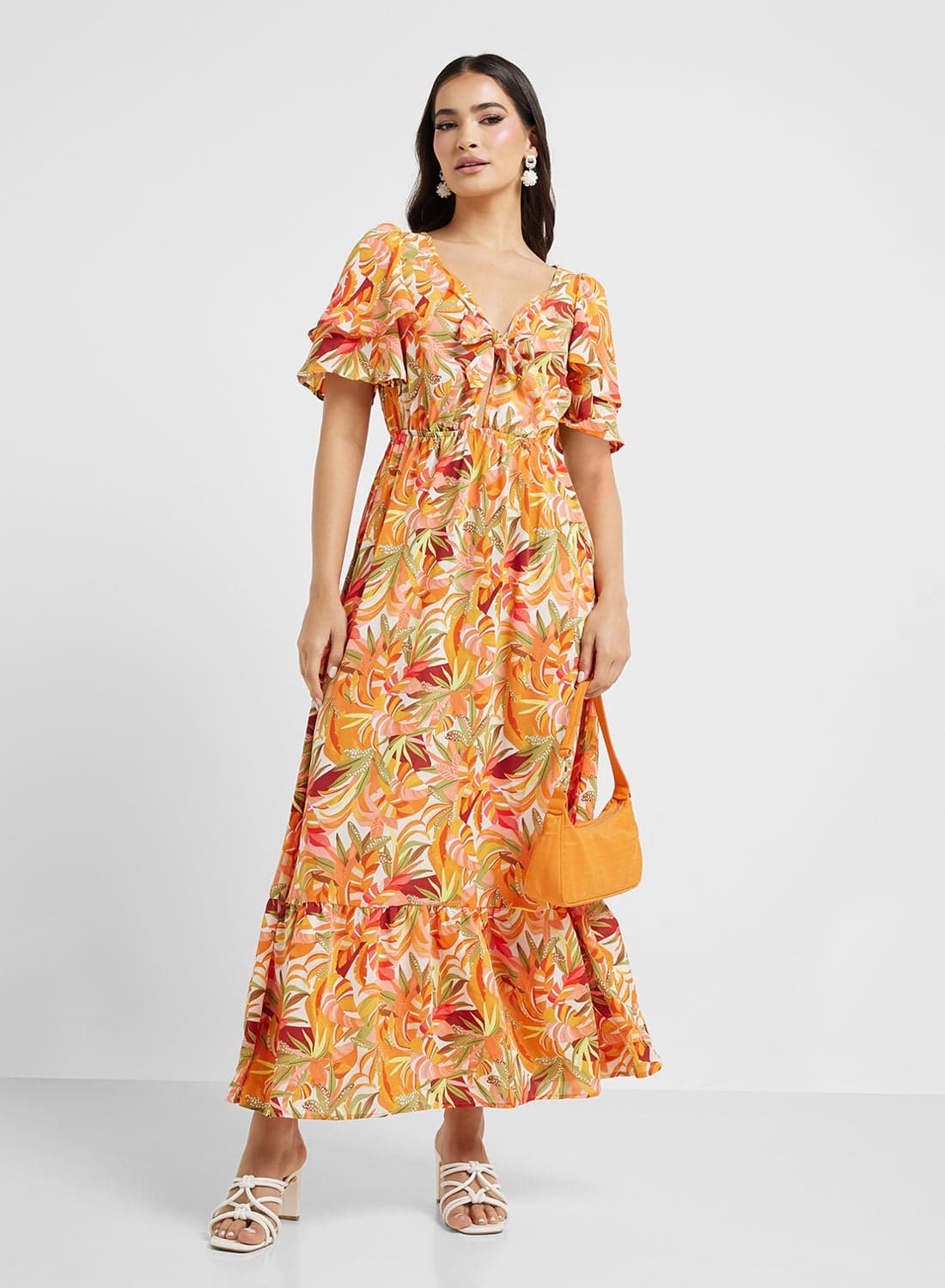 Floral Ruffle Maxi Dress