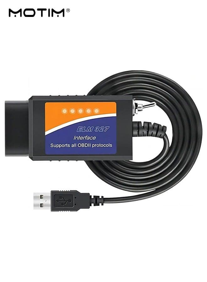 ELM327 OBD2 USB Adapter Car Diagnostic Scanner with MS CAN/HS CAN Switch, Forscan Code Reader Vehicle Scanner Diagnostic Programmer Tool for Ford Mazda, Diagnosis On Windows