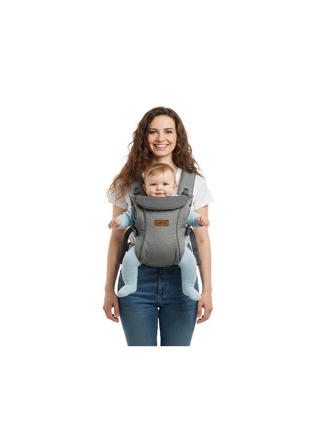 ATLIX 3-in-1 Convertible Adjustable Wrap Baby Carrier for Newborns To Toddler, Extra Soft&Ergonomic Baby Wrap with Head Support, Detachable Privacy Hood&Saliva Bib, Infant Carrier, 8-33lbs, 3-15kg