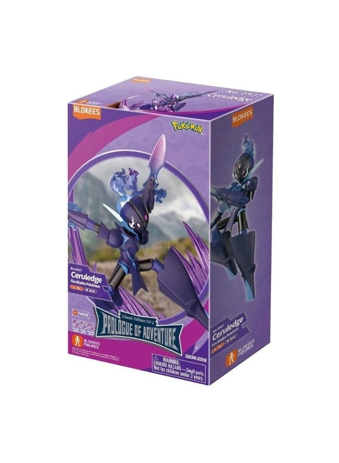 Blokees Pokémon Classic Edition Ceruledge Figure | Fire Blades Pokémon | Prologue of Adventure Series Collectible Model Kit
