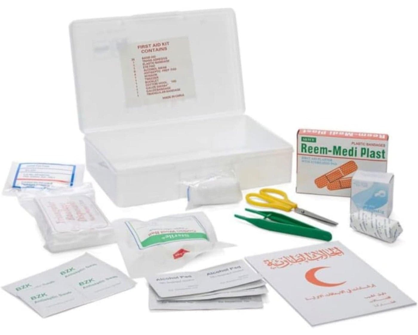 Portable First Aid Kit, 42 Pieces in Box, For Car and Home